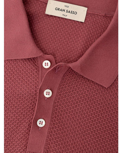 Gran Sasso Red Cotton Polo Shirt