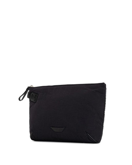 Bottega Veneta Black Nylon Clutch Bag