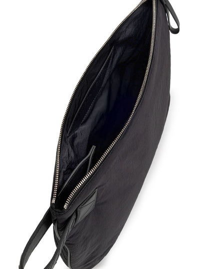 Bottega Veneta Black Nylon Clutch Bag