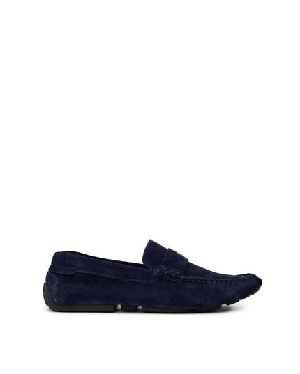 Bally Blue Leather Moccassin