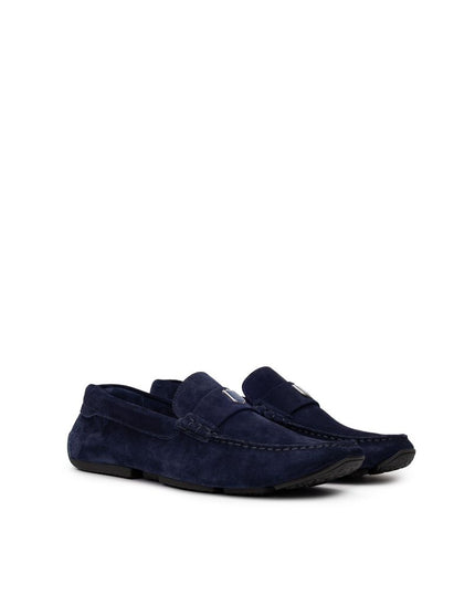 Bally Blue Leather Moccassin