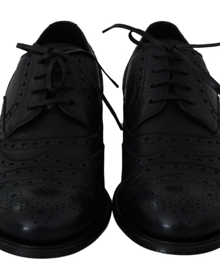 Dolce & Gabbana Blue Leather Wingtip Oxford Dress  Shoes
