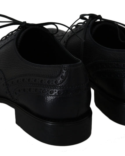 Dolce & Gabbana Blue Leather Wingtip Oxford Dress  Shoes