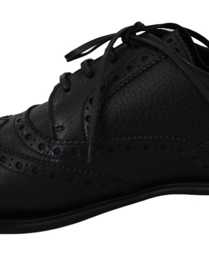 Dolce & Gabbana Blue Leather Wingtip Oxford Dress  Shoes