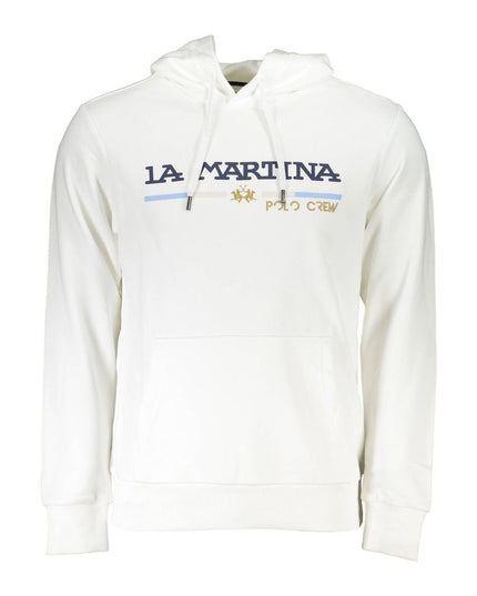 La Martina White Cotton Men Sweater