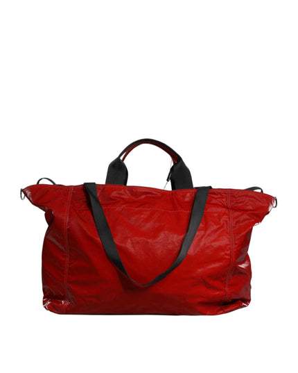 Dolce & Gabbana Red Nylon Hand Shoulder Duffel Travel Bag