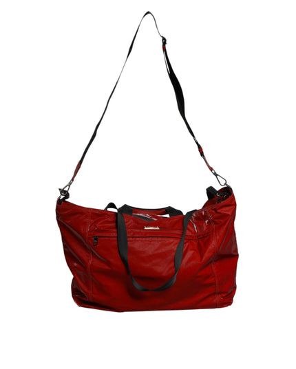 Dolce & Gabbana Red Nylon Hand Shoulder Duffel Travel Bag