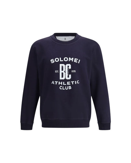 Brunello Cucinelli Blue Cotton Sweatshirt