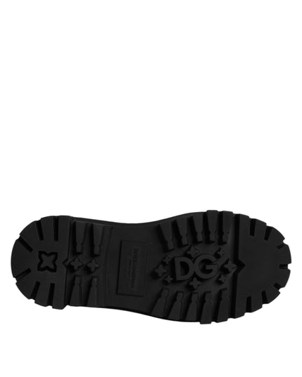 Dolce & Gabbana Red Leather Lace Up Trekking Dress Shoes