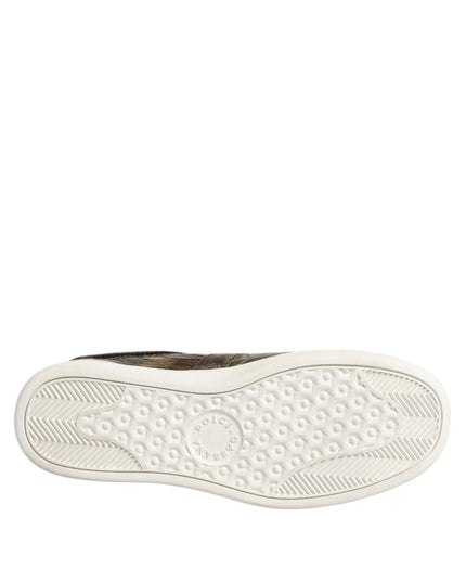 Dolce & Gabbana Brown Exotic Leather Low Top Sneakers Shoes