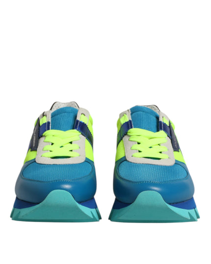 Dolce & Gabbana Multicolor Leather Low Top Men Sneakers Shoes