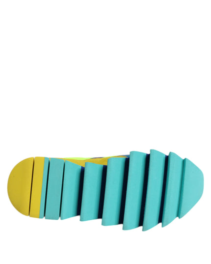 Dolce & Gabbana Multicolor Leather Low Top Men Sneakers Shoes