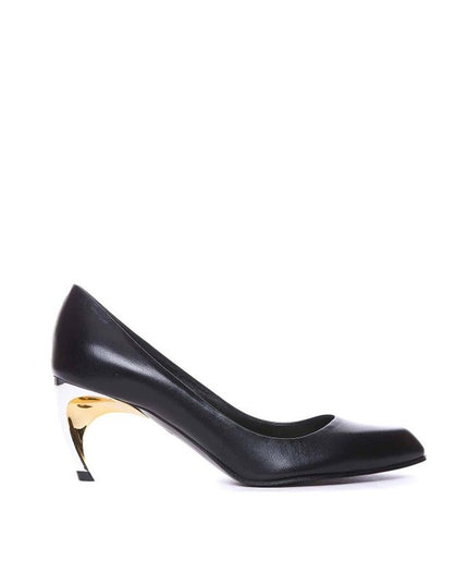 Alexander McQueen Black Lambskin High Heel Pumps