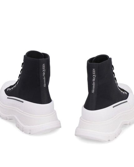 Alexander McQueen Black Canvas High Top Sneakers