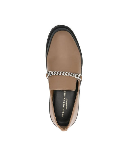 Stella McCartney Brown Vegan Leather Slip-On Loafers