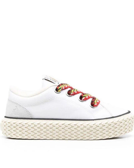 Lanvin White Cotton Low Top Sneakers