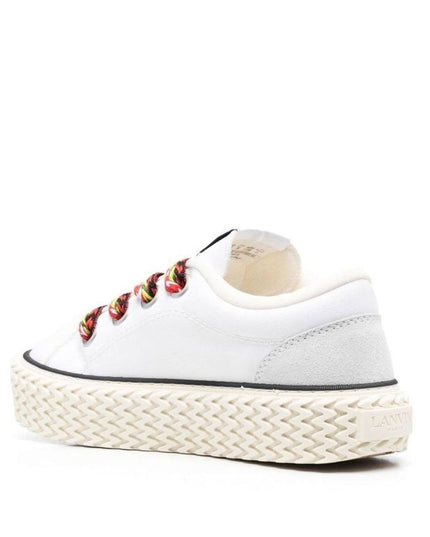 Lanvin White Cotton Low Top Sneakers