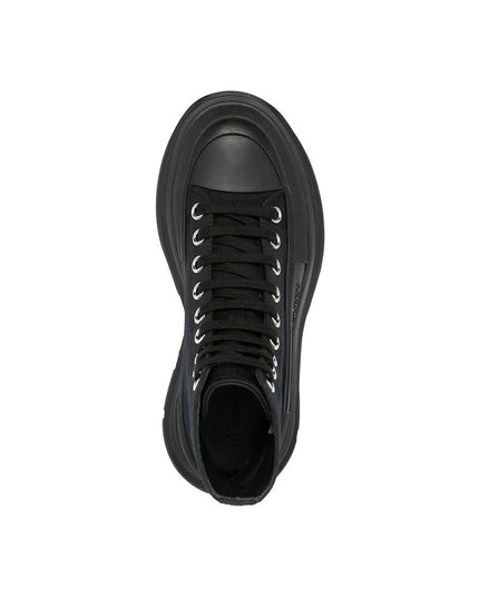 Alexander McQueen Black Canvas High Top Sneakers