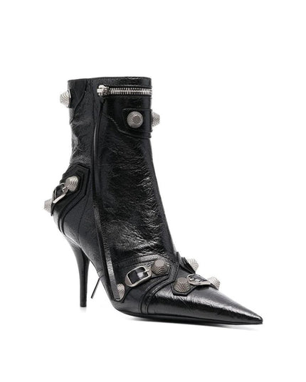 Balenciaga Black Lamb Leather High Heel Boots