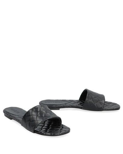 Bottega Veneta Black Lamb Leather Mules
