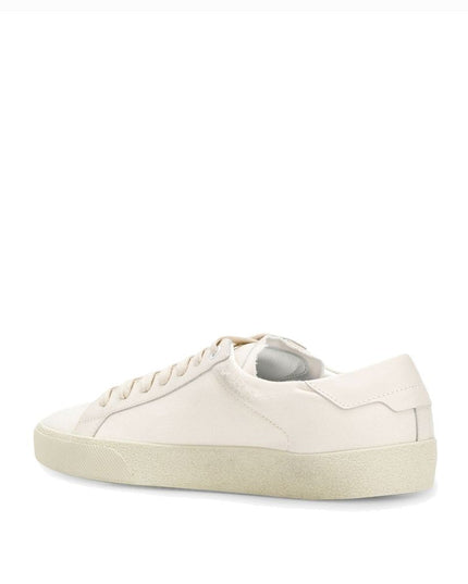 Saint Laurent White Canvas Low Top Sneakers