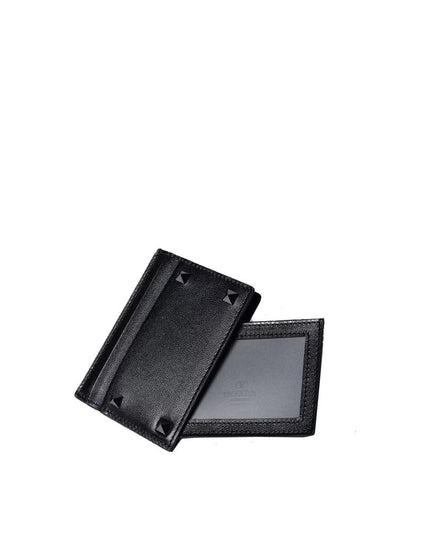 Valentino Garavani Black Calfskin Cardholder