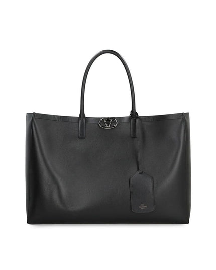 Valentino Garavani Black Calfskin Tote Bag