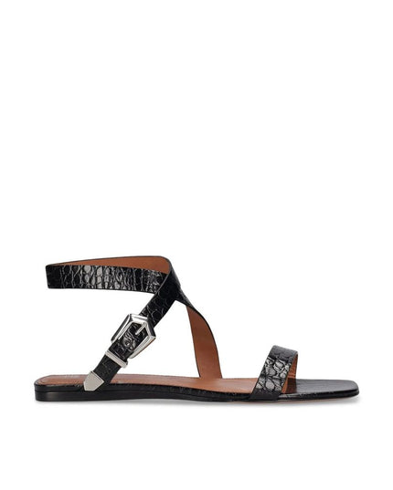 Paris Texas Black Calfskin Sandals