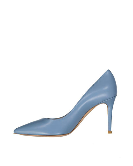 Gianvito Rossi Blue Leather High Heel Pumps