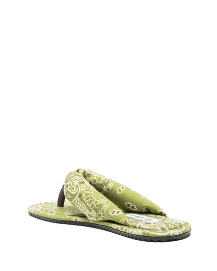 The Attico Green Elastane Slides