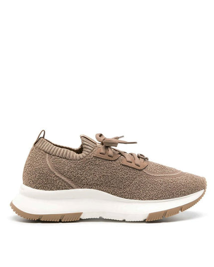 Gianvito Rossi Brown Fabric Athletic Sneakers