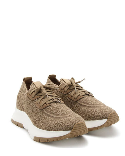 Gianvito Rossi Brown Fabric Athletic Sneakers
