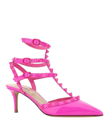 Valentino Garavani Multicolor Calfskin Mid Heel Pumps