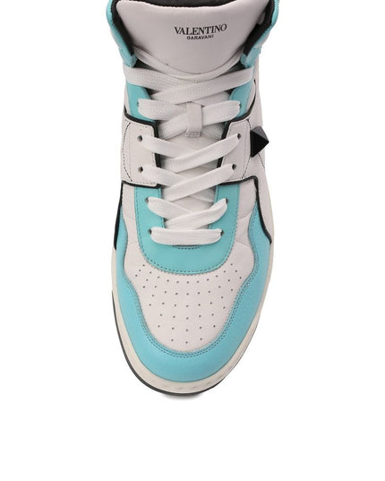 Valentino Garavani White Calfskin High Top Sneakers