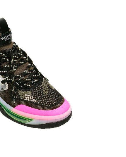 Valentino Garavani Black Fabric Athletic Sneakers