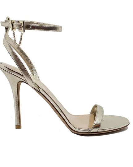 Valentino Garavani Gold Leather Stiletto Heel Sandals
