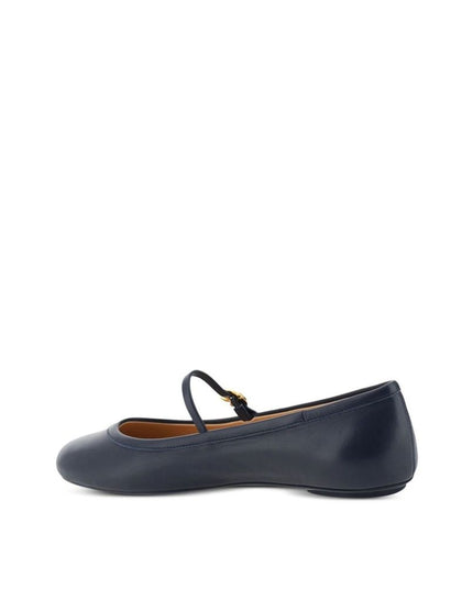 Gianvito Rossi Blue Fabric Ballet Flats