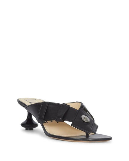 Loewe Black Lamb Leather Strap-On Sandals