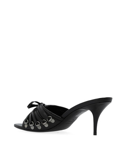 Balenciaga Black Lamb Leather Stiletto Heel Sandals
