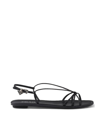 Prada Black Calfskin Sandals