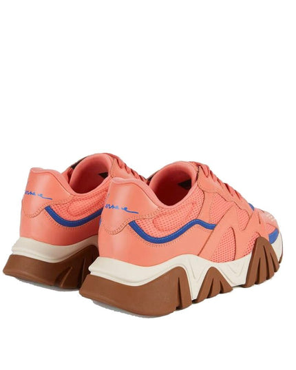 Versace Orange Leather Chunky Sneakers