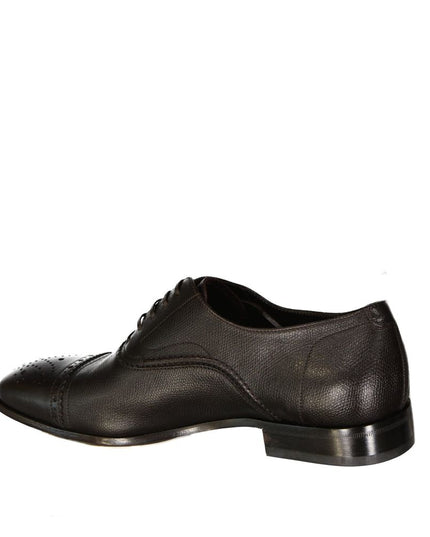Salvatore Ferragamo Brown Calfskin Oxfords And Derbies