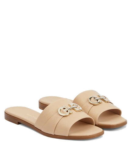 Salvatore Ferragamo Beige Calfskin Sandals