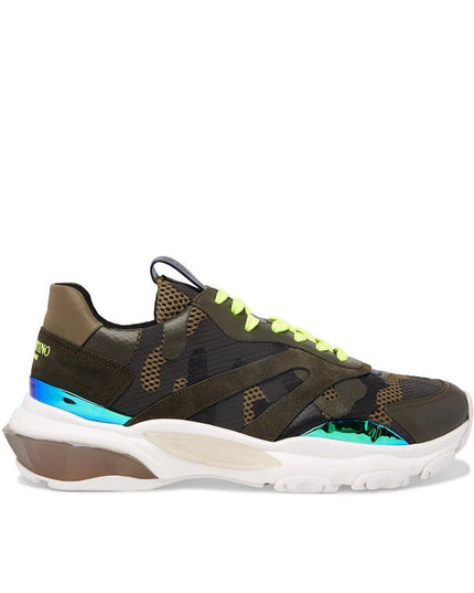 Valentino Garavani Green Fabric Athletic Sneakers