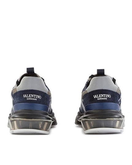 Valentino Garavani Blue Fabric Athletic Sneakers