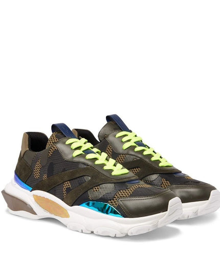 Valentino Garavani Green Fabric Athletic Sneakers