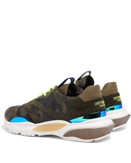 Valentino Garavani Green Fabric Athletic Sneakers