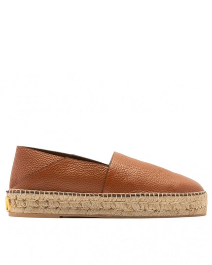 Valentino Garavani Brown Calfskin Espadrilles