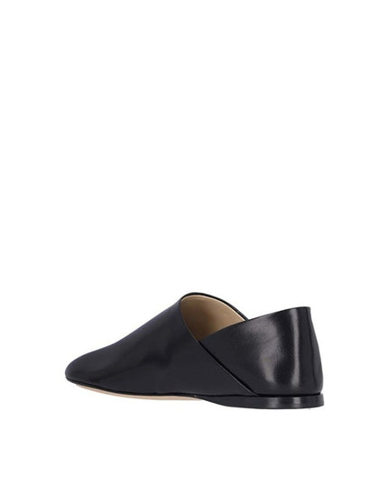 Loewe Black Lamb Leather Slip-On Loafers