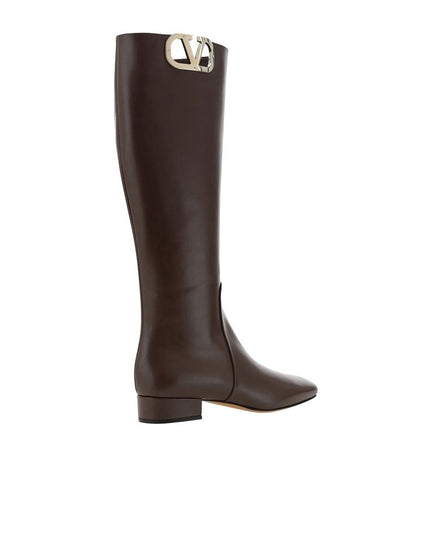 Valentino Garavani Brown Calfskin Over The Knee